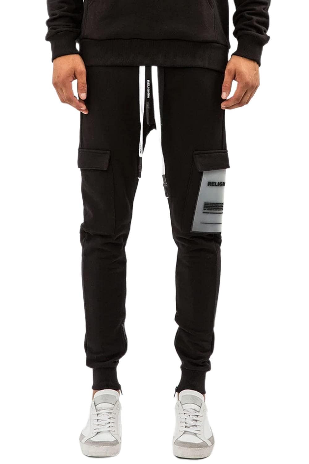 Religion Pantalones de chándal para hombre, color negro