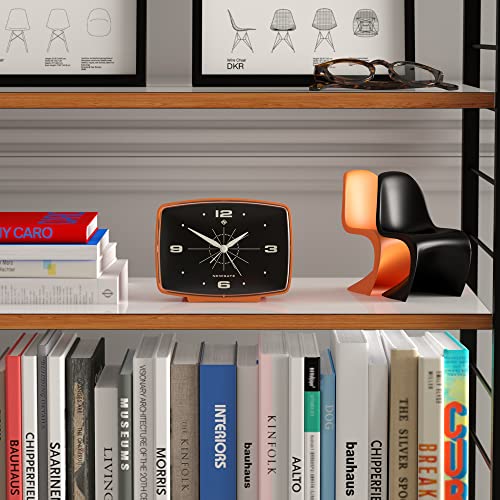 NEWGATE® Brooklyn alarm clock, Matt Orange, 10.5 x 14 x 5.5 cm - Image 3