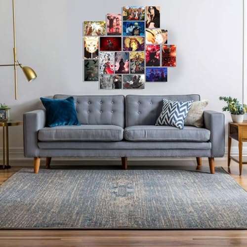 Image of ATEVON Naruto Anime Wall Collage Kit - Set of 18 Multicolor 6x4 Inch Posters Featuring Naruto Uzumaki, Sasuke Uchiha, and Sakura Haruno - Aesthetic Wall Decor for Bedroom, Dorm, and Anime Fans