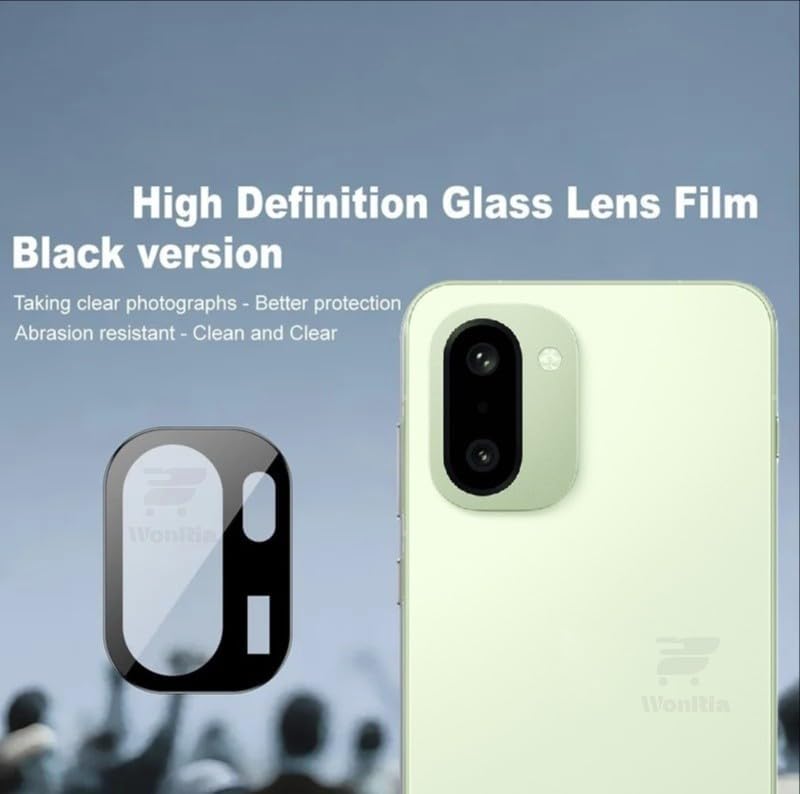 Image of Pack 1- Back Camera Glass Protector for OnePlus 15R 5G [3D Premium] Camera Glass Protector (Black)