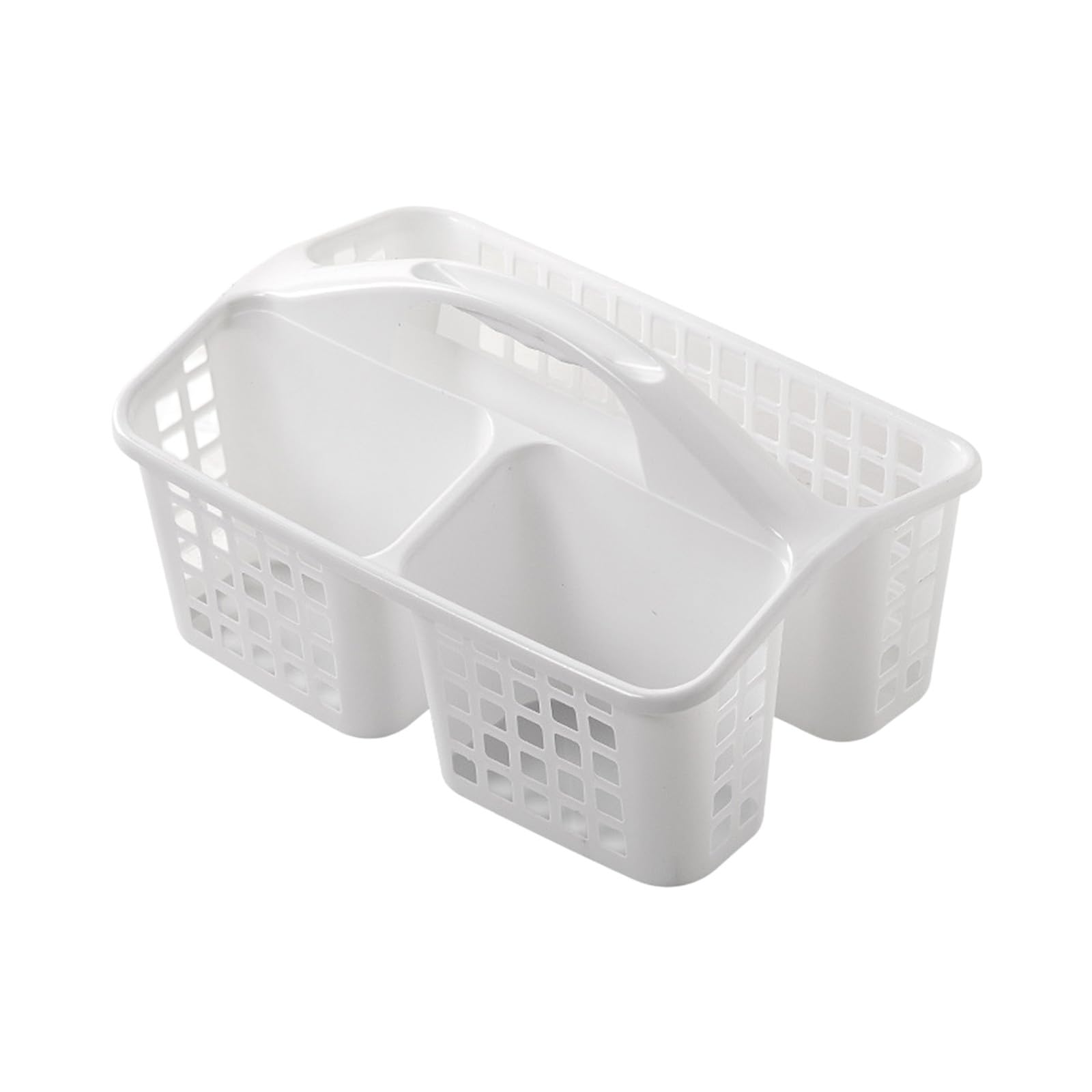 Aufmer Portable Shower Caddy Shower Caddy Dorm Divided Plastic Bathroom Caddy Storage with Handle Holds Soap Shampoo Hair