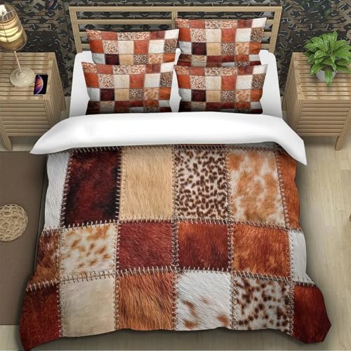Housse de couette super king avec fermeture éclair pour un lit rustique facile à border