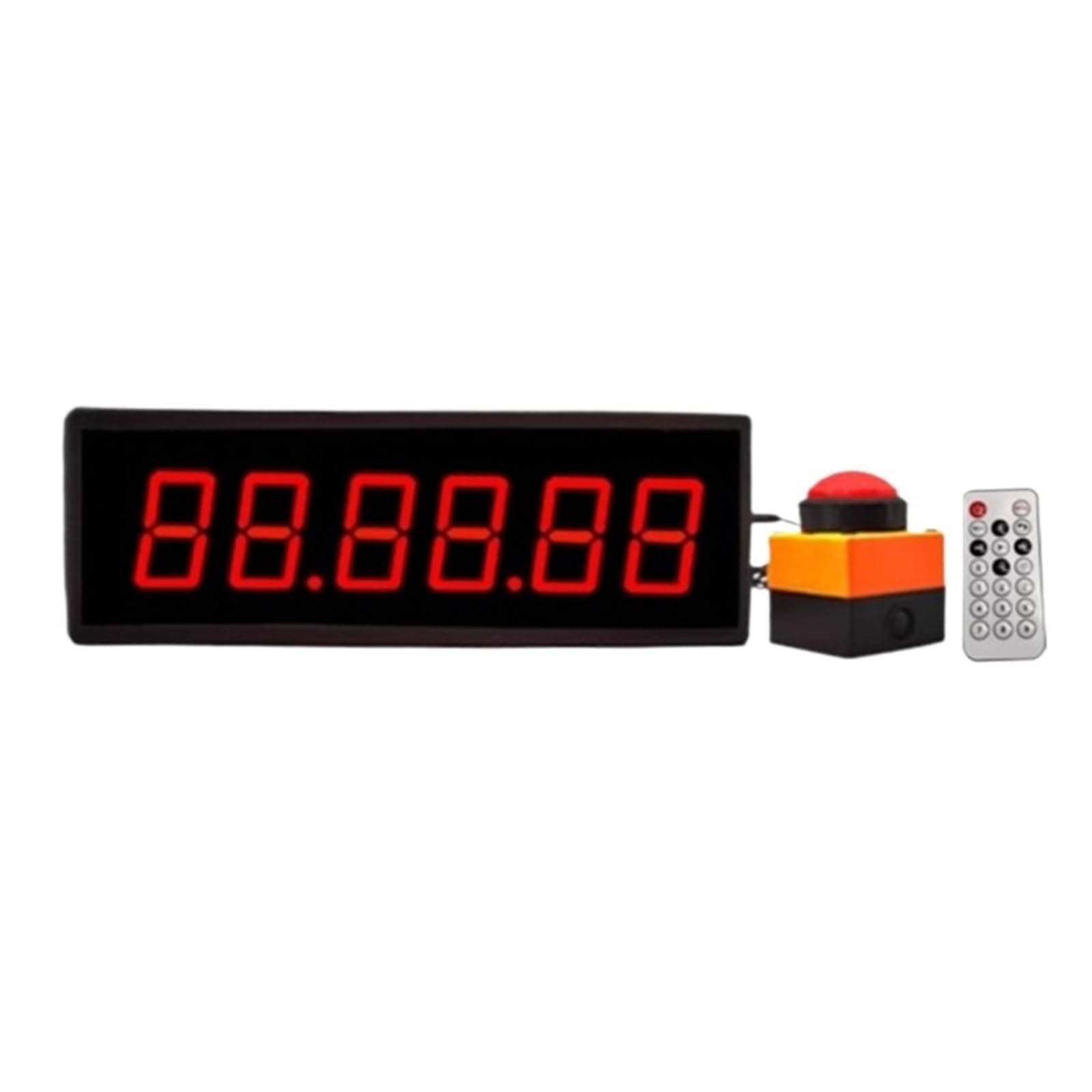 Cronómetro de competición, contador de cuenta atrás, pantalla digital LED de 6 dígitos, equipo de cronometraje for entrenamiento de oratoria con control remoto Uso en múltiples escenarios(Type A)