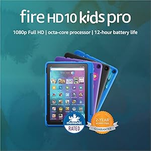 Fire HD 10 Kids Pro tablet | for ages 6-12 | 10.1″, 1080p Full HD, 32 GB | Doodle Kid-Friendly Case