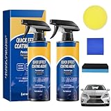 Yooyan 2 Stück Quick Effect Coating Agent, 3 In 1 Hochschutz-Auto-Beschichtungsspray, Multifunktionales Autos Kratzer Entferner, Persistent Type Kratzerentferner, Aufhellen und Schützen für Auto