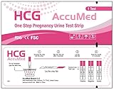 AccuMed Pregnancy (HCG) Test Strips Kit, Clear and Accurate Results, FDA Approved and Over 99% Accurate, 100 count