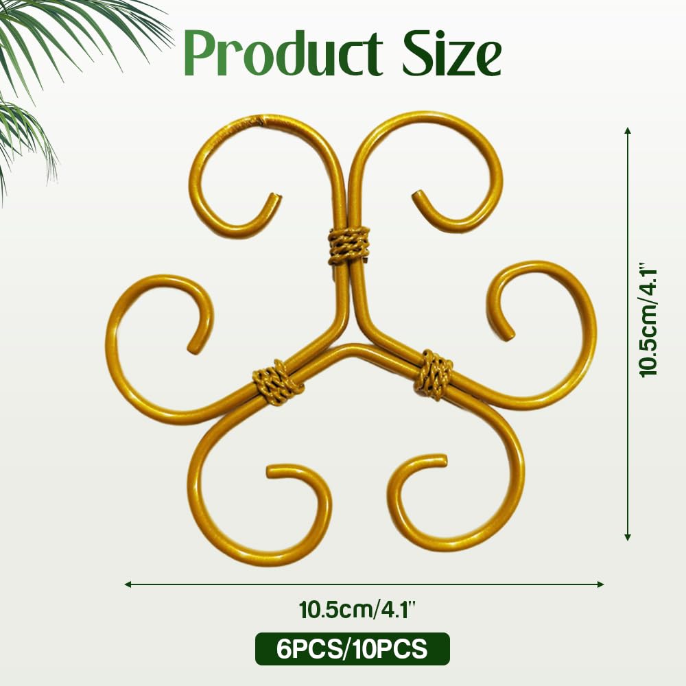Monstera Lot de 10 supports pour plantes grimpantes - Stabilisateur durable - Clips de jardin pour plantes grimpantes - Support de tige de plante idéal pour une croissance prospère (10 pièces, #A)