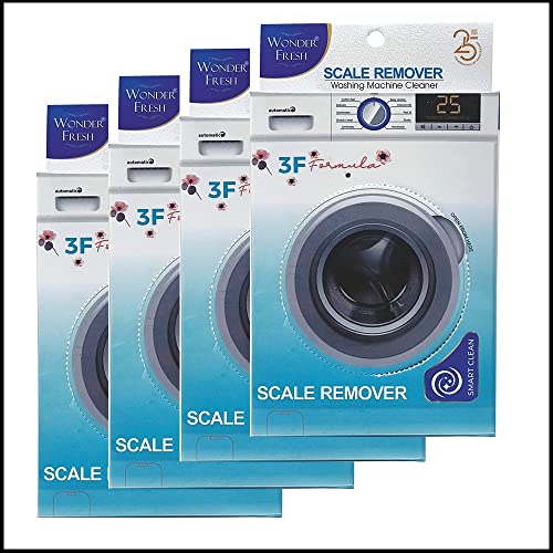 Image of Scalegone 100GM x Pack of 4 Washing Machine Descaler Powder Removes Hard Water Scale Cleans Drum | For Top Load and Front Load Machine Cleaning Easy to Use Quick Scale Remover Formula
