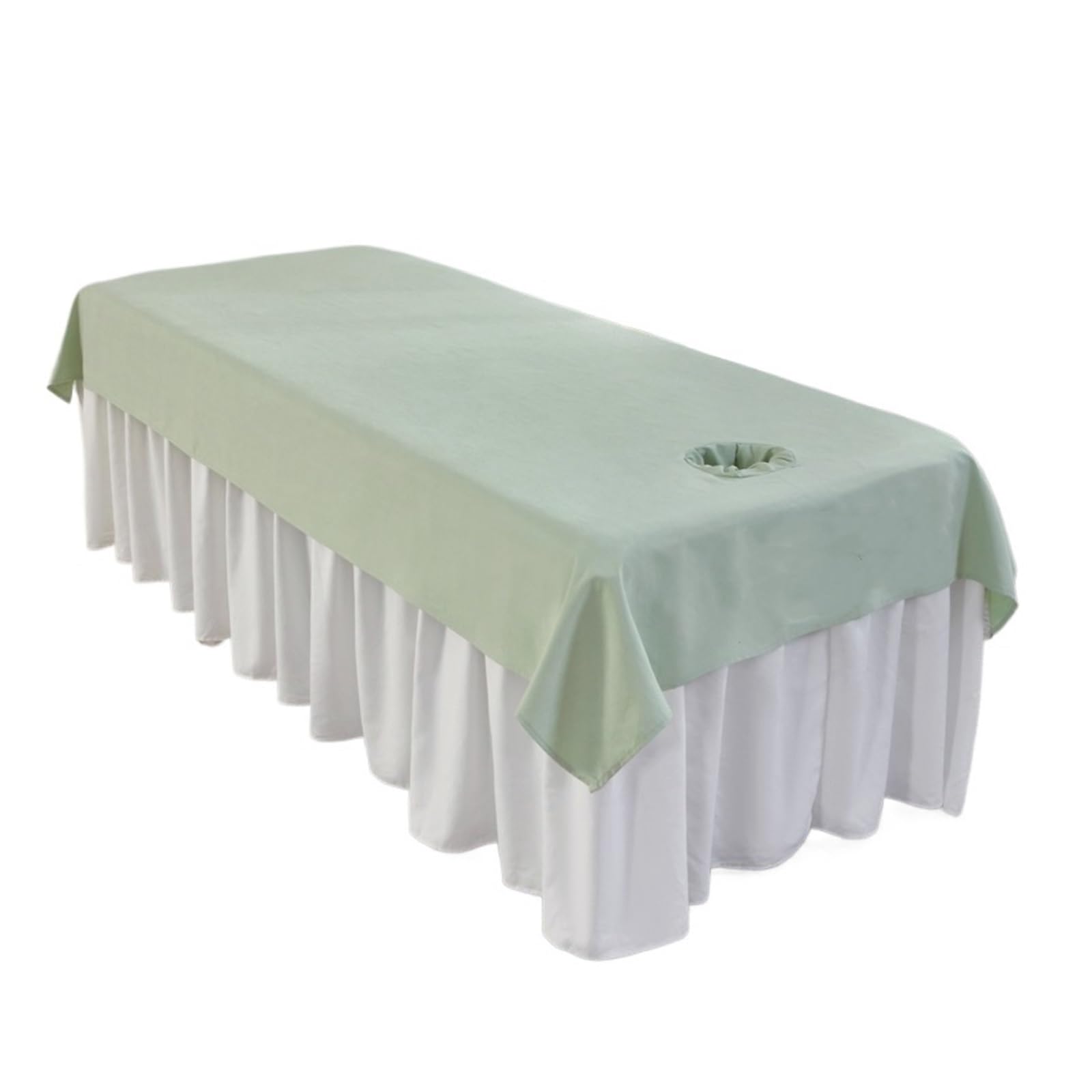 RGOEMHJ 120x230cm 1Pcs Plain Beauty Salon Bed Sheets SPA Massage Tuina Anti-shrink Soft Skin-friendly Bedding Table Cover With/no Hole for Massage Tables(Green,120x230 no hole)