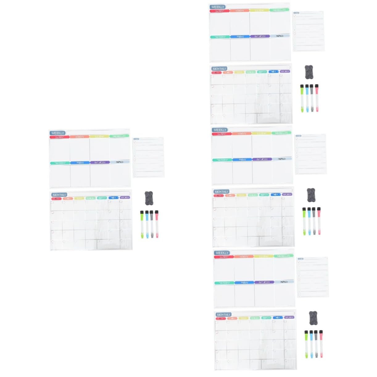 4sätze Magnetisches Planungsboard Abwischbare Kühlschranktafeln Für Wöchentliche Und Monatliche Organisation Monats Und Wochenplaner Marker Und Radierer Für Und Haushalte