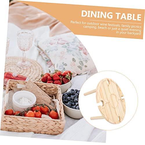 YARNOW Mesa De Jantar De Madeira Mesas De Piquenique Ao Ar Livre Mesa De Piquenique Dobrável Portáti