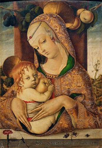 Affiche Décorative Graffiti Art Mural Carlo Crivelli Vierge à l'enfant 60x90cm