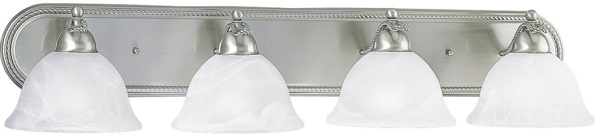 Progress Lighting P3269-09 Transitional Three Bath Bracket from Adorn Collection in Glass and Chrome Finish Lighting Accessory, 36-Inch Width x 7-Inch Height