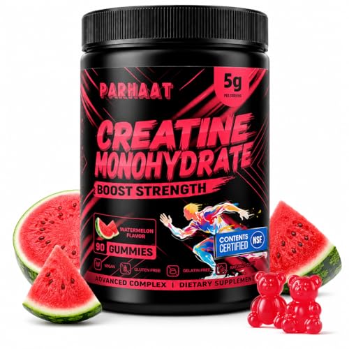 Image of NSF Certified Creatine Gummy - Creatine Monohydrate Gummies 5g for Men & Women - Boost Focus,Strength, and Endurance, Vegan, Gluten-Free, Non-GMO, 2.5 Gram Creatine per Gummy ( Watermelon 90 ct)