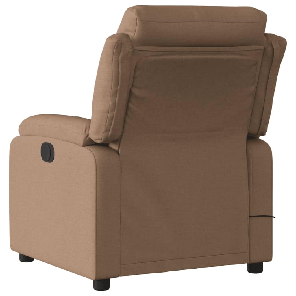 Sillón de masaje reclinable marrón de tela con 6 puntos de masaje y función de vibración manual para relajación y confort doméstico Siéntate y relájate en esta