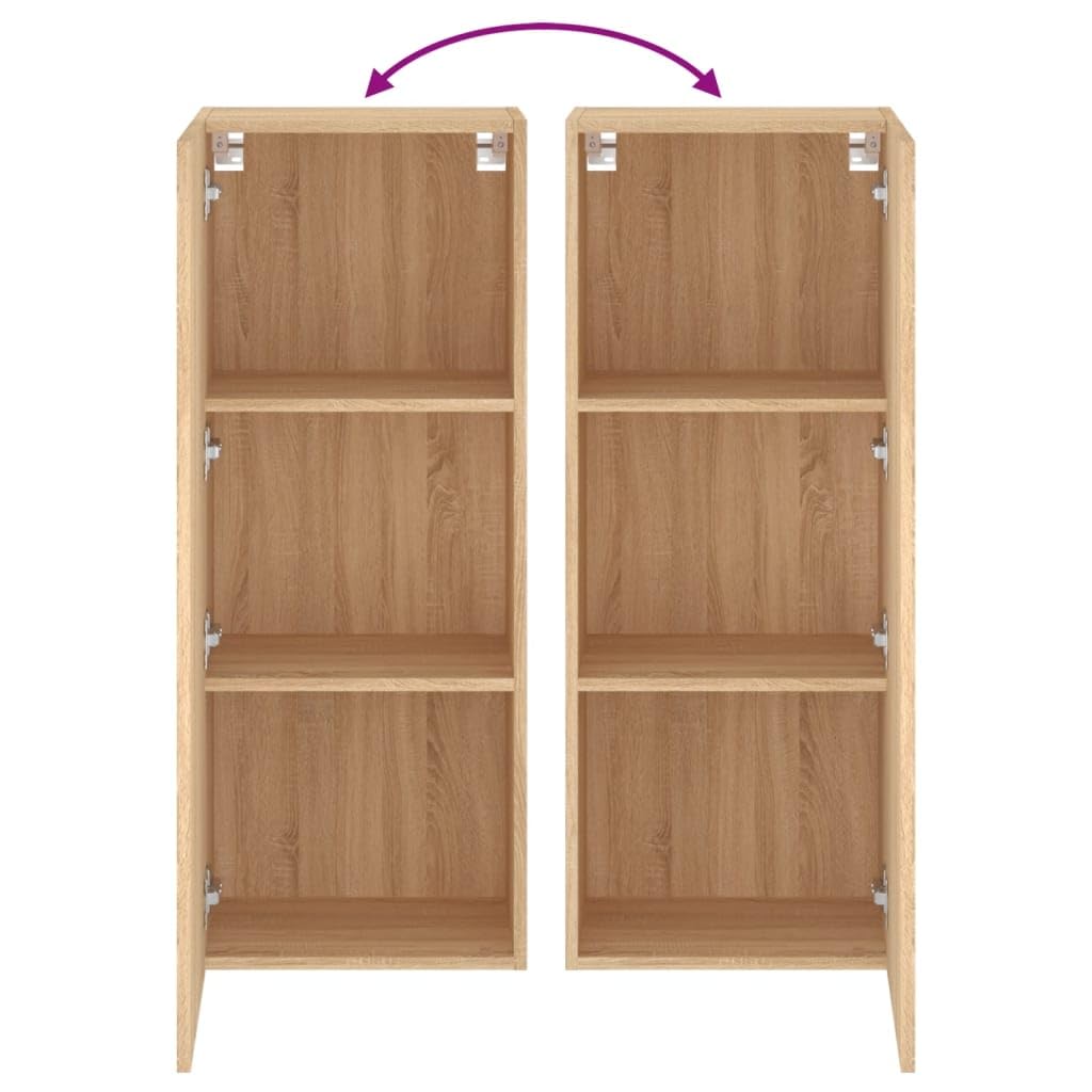 vidaXL Meuble TV Mural chêne Sonoma 40,5x30x102 cm Bois d'ingénierie