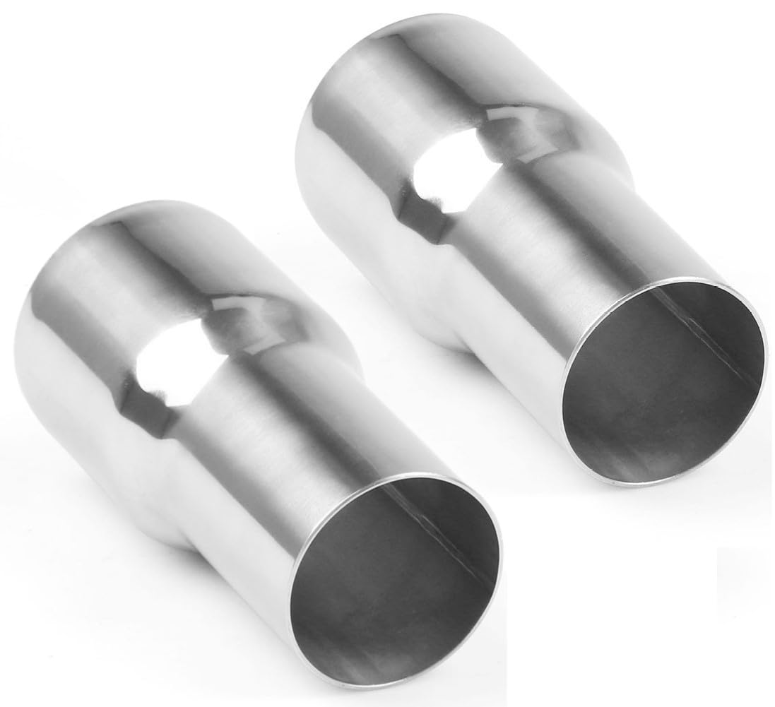 YSIL 2" OD to 3" OD Exhaust Pipe Adapter Connector Reducer 304 Stainless Steel 2PCS