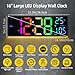 HAITANG 8 Colors Digital Wall Clock, 16.2