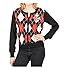 Harley Quinn Argyle Cardigan Sweater (2XL)