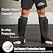 MMA Shin Pads for Muay Thai and Kickboxing, Protective Shin Guards with Instep Guard for Sparring and Training, for Adults, Kids, and Youth