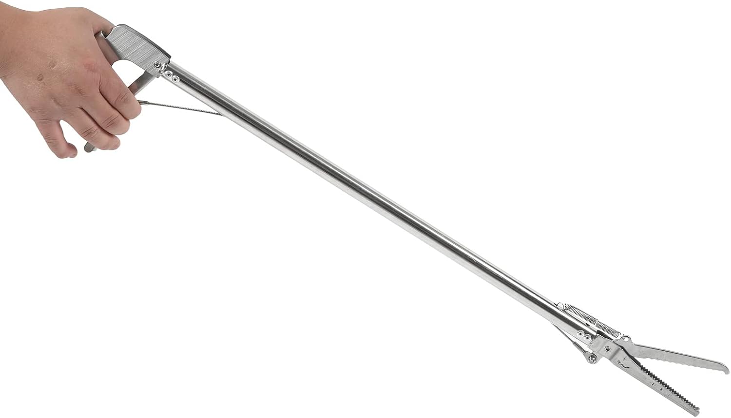 Stainless Steel Crab Tongs, 30 Inch Portable Multifunctional Long Fish Tongs with Detachable Foldable Design, for Crab Seafood Octopus Eel Charcoal (Straight)