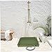 Csafyrt Portable Shower Pan, 31.5x31.5x3.9 Inch Foldable Outdoor Shower Floor with Detachable Drain Pipe, Ideal for Camping, Garden, Sand Toy, Pet, Car