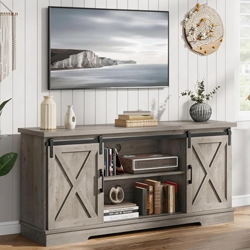 IDEALHOUSE Farmhouse Tv Stand for 65 inch...