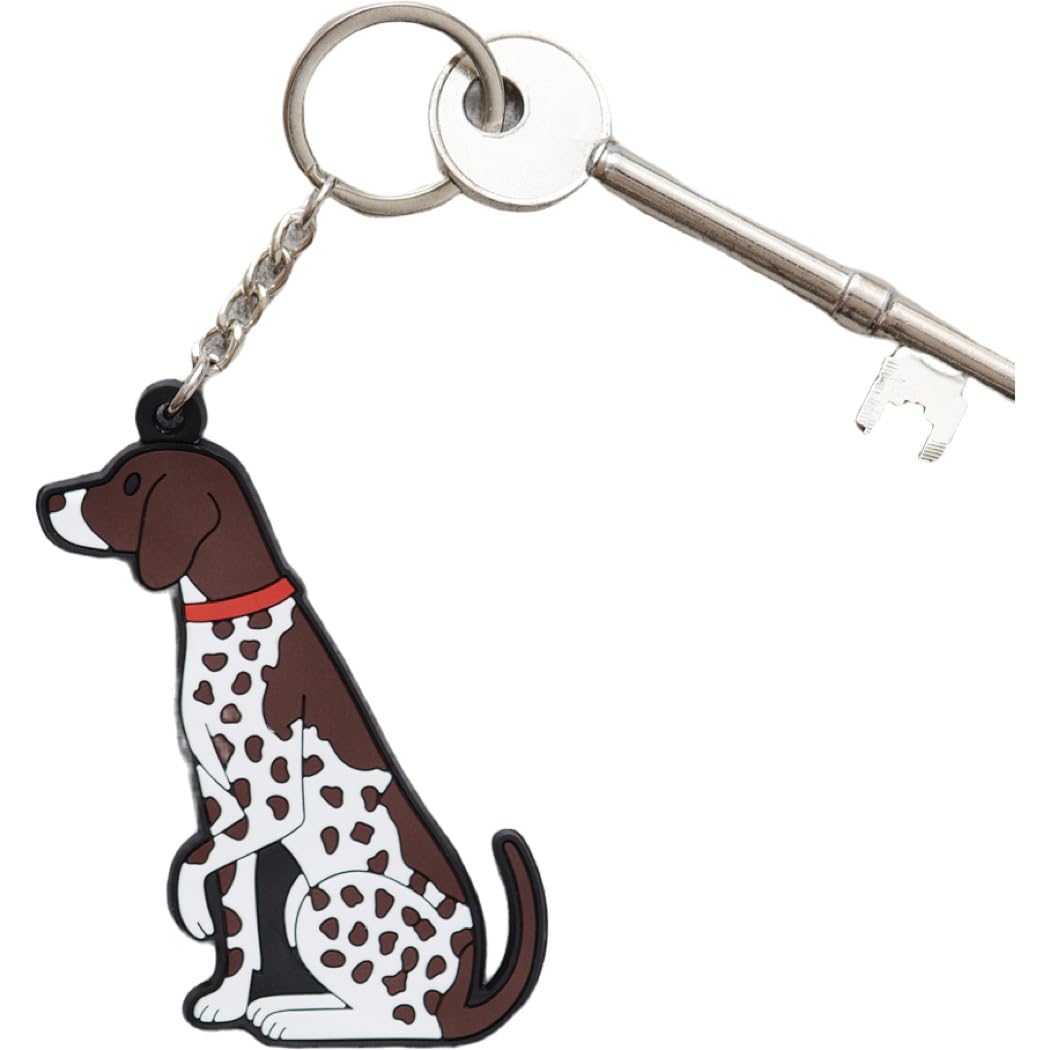 Sweet William Designs Unisex Brown German Shorthaired Pointer Keyring