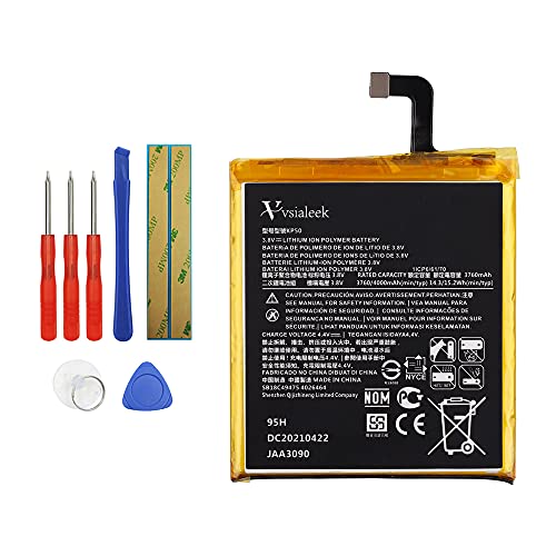 Vvsialeek KP50 battery Replacement Compatible with Motorola moto One Zoom XT2010 with tools