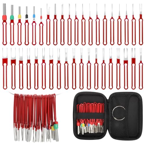 39PCS Steel Terminal Removal Tool, Electrical Connector Pin Removal Tool Kit Pin Extractor Tool