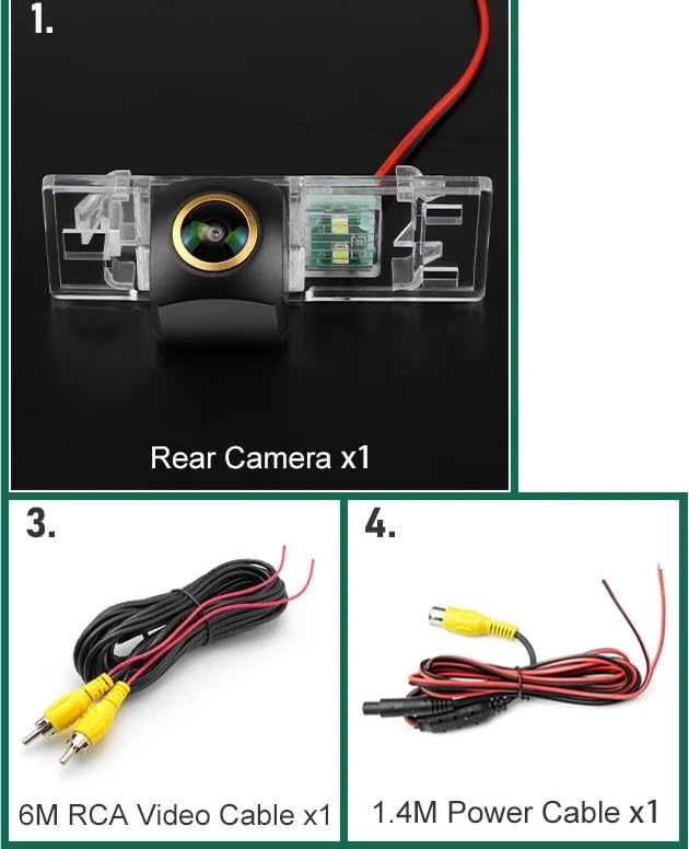 Caméra de recul 170 contre les angles morts pour Peugeot 307 407 308
