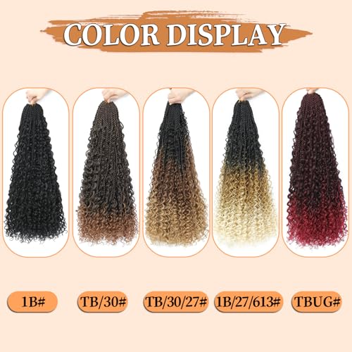 Auxemuen Senegalese Twist Crochet Hair 8Packs Boho Island Twist Crochet Hair with Curly Ends 24Inch Pre Looped Goddess Crochet Twists Hair Extensions for Black Women(TB/30) - Image 4