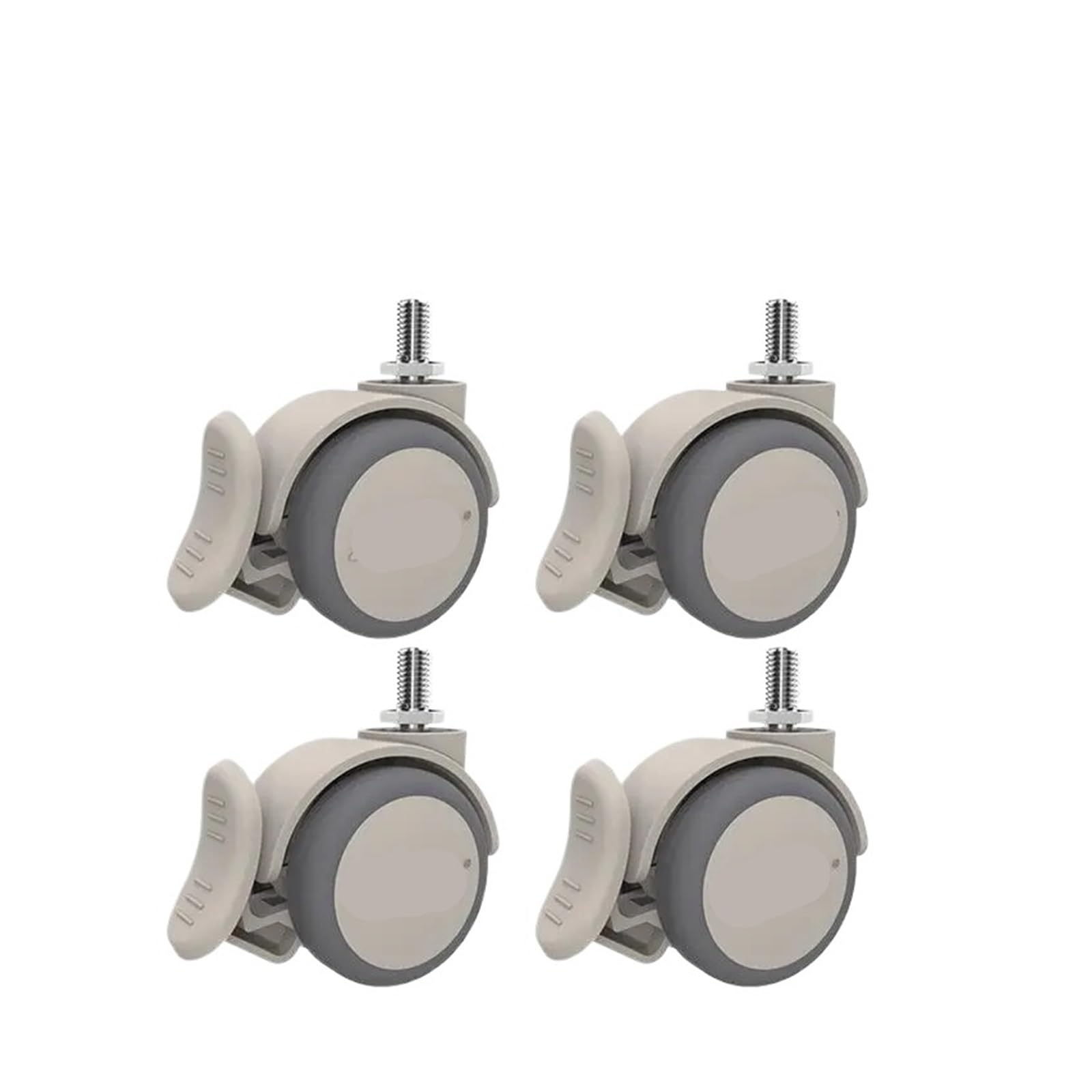 Roulettes silencieuses en caoutchouc souple 2 pouces avec vis M8