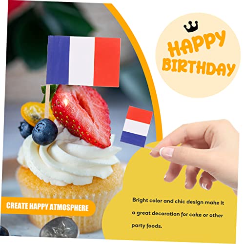 LIFKOME 200 Peças Tampa De Bandeira De Palito De Dente Topper De Bolo Palitos De Bandeira Toppers Si