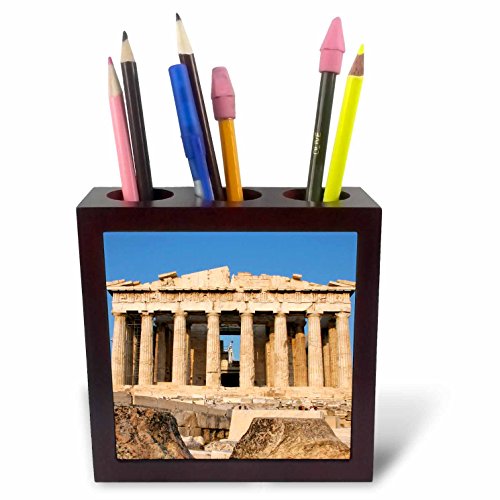 3dRose ph_81844_1 Parthenon, Ancient Architecture, AcropoLIs, Athens, Greece EU12 PRI0104 Prisma Tile Pen Holder, 5-Inch