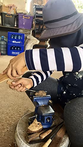 image for RATREE 888 Handmade Wooden Percussion 3 Pcs Set 3 Inch Wooden Frog, 4 