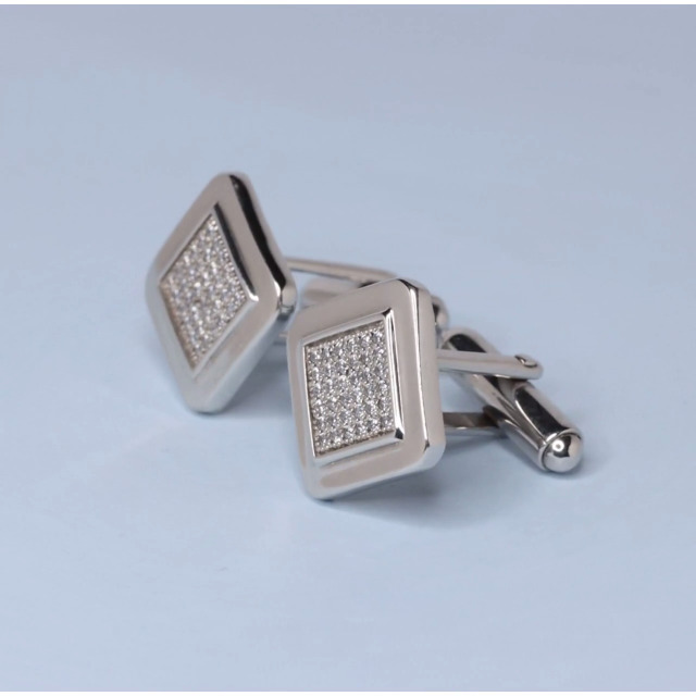Mancuernillas de Plata 925 con Circonita para Hombre miniatura 7