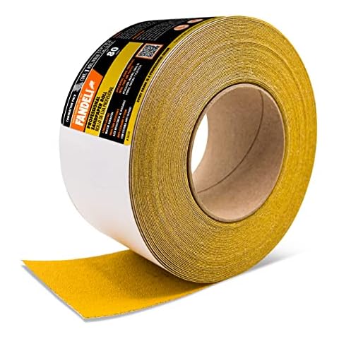 Fandeli | Long Lasting Sandpaper Roll | Ideal for Sanding Wood | Self-Adhesive Continuous Sheet (80 Grit) Cover