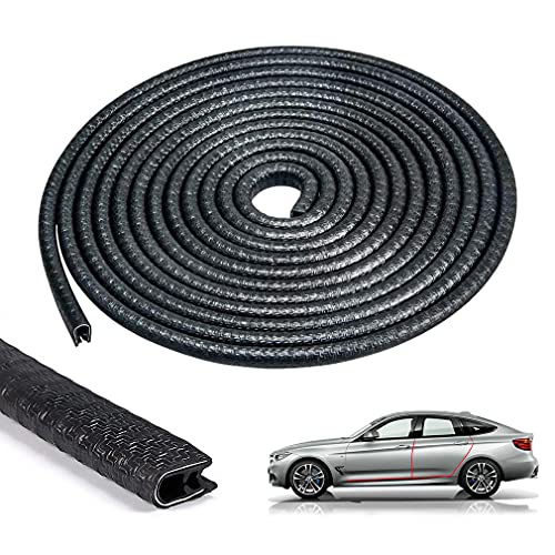 Protections Bord Portière De Voiture, 10M Protection Portiere Voiture, U Forme Portière de Voiture Joint en Caoutchouc Protecteur, pour La Porte de Voiture en Anti collision Protéger (10M, Noir)