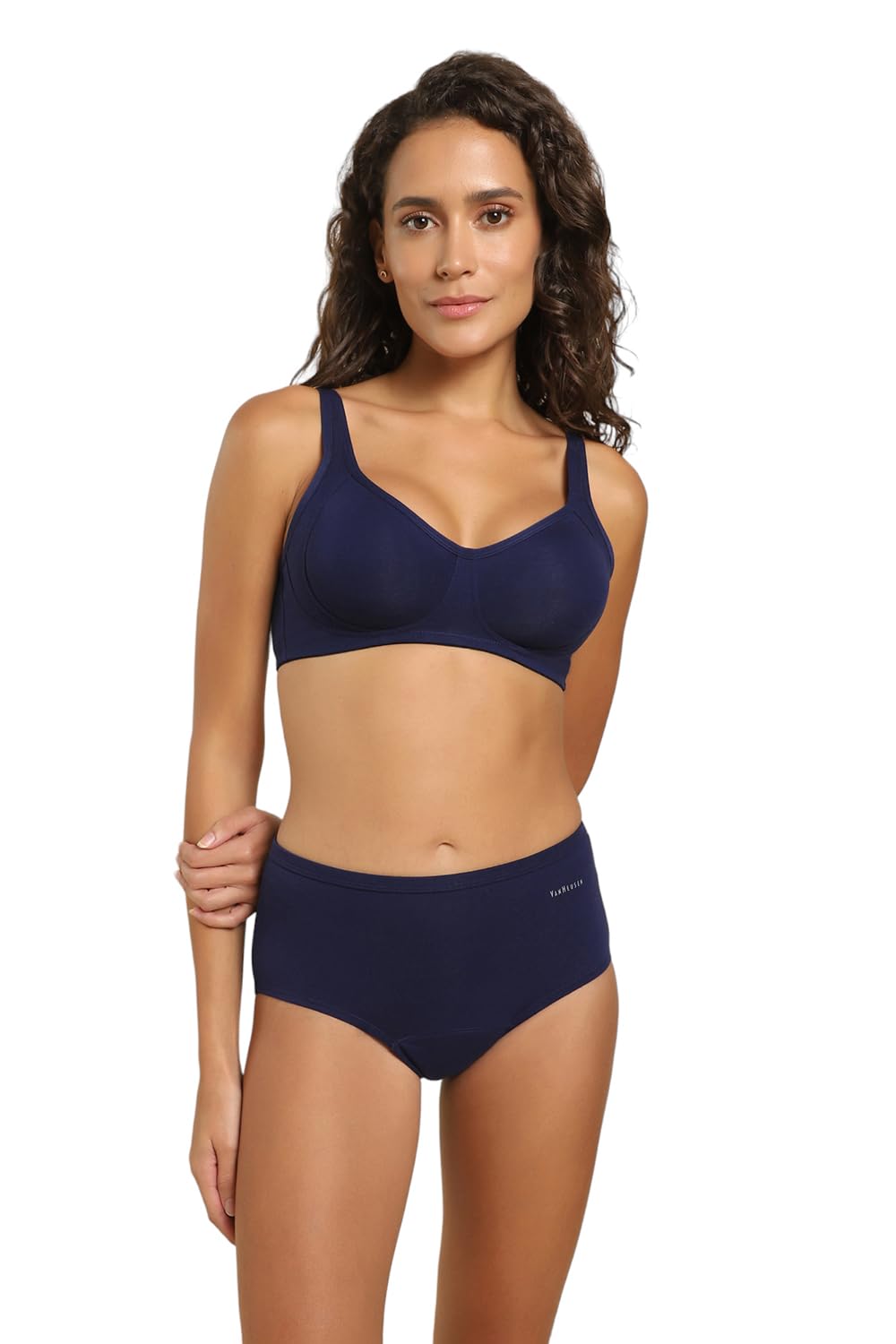 Van Heusen Women Bra - Cotton Elastane - Side Support Panel, No Spill Comfort, Wireless, Non Padded, Full Coverage_11014_Deep Sea Navy_34D (B08K8ZL61F) Amazon Price History, Amazon Price Tracker