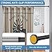 CorkLatta Matte Black Shower Curtain Rod,1 Inch Diameter Stainless Steel Adjustable Spring Tension Rods 32 to 80