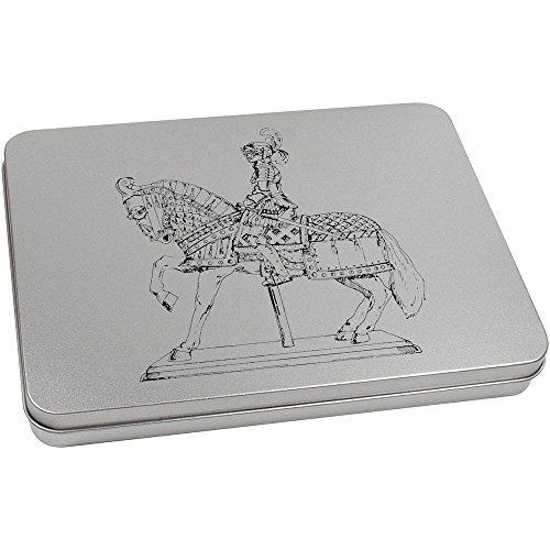 220mm 'Knight in Shining Armour' Metal Hinged Tin/Storage Box (TT00050021)