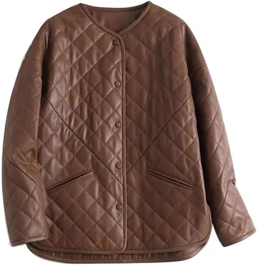 Women's Clothing Winter Thickened Warm Jacket Cotton Round Neck Loose Casual