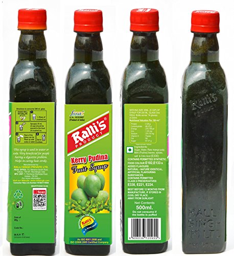 Ralli's Kerry Pudina Fruit Syrup 500ml.