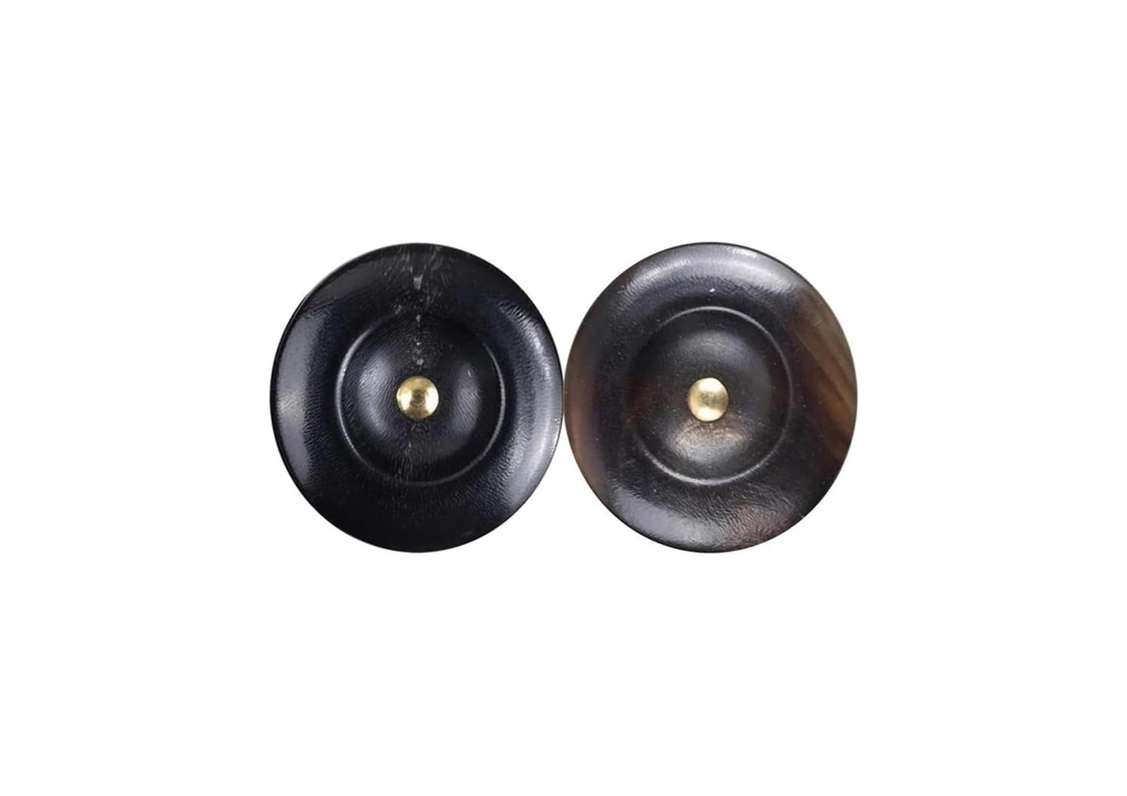 Guziki do szycia, Zestaw 20 guzików z rogami w kolorze czarnym i kawowym 12-20 mm do garniturów rękodzieła(Black 20pcs,18L=12.0MM)