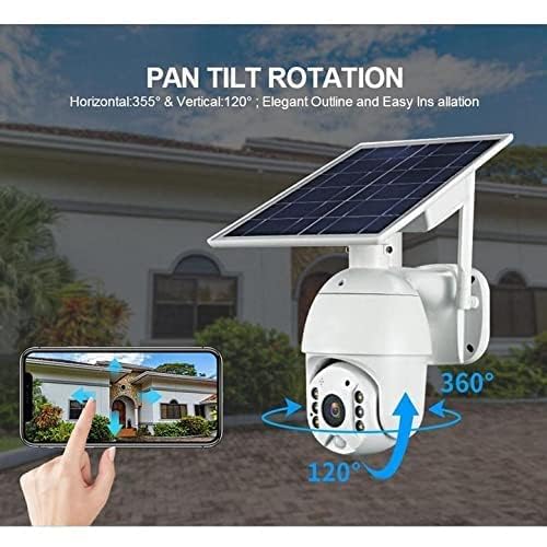 SMARTVISION 5MP 4G Sim Card QHD Solar Outdoor Surveillance Camera,360 Degree Pan/Tilt Rotation