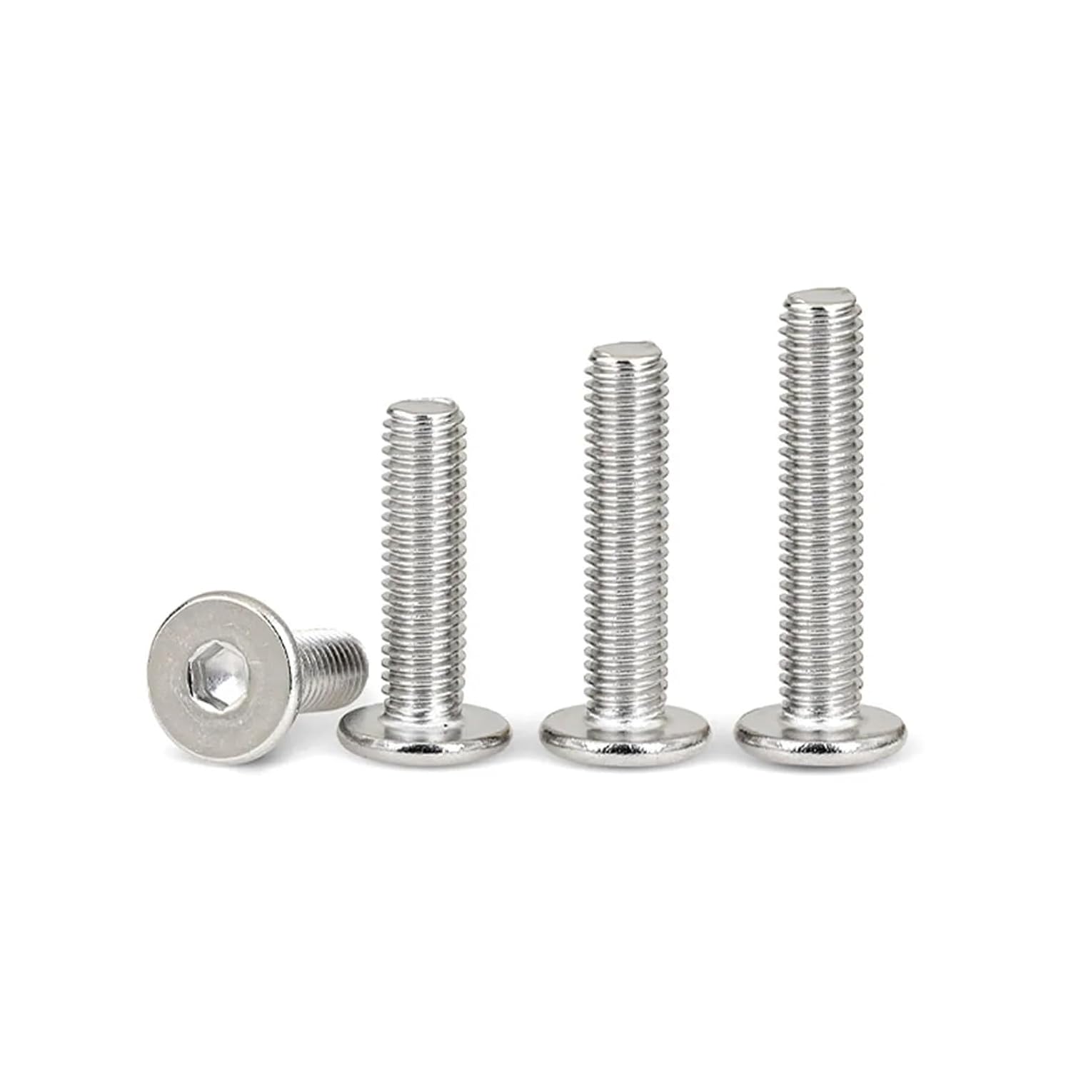 1/50x CM M1.6 M2 M2.5 M3 M4 M5 M6 M8 M10 M12 304 Stainless Steel Hex Hexagon Socket Ultra Thin Super Flat Wafer Head Screw Bolt(12mm,1pc M12)