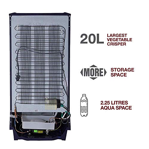 Image of Godrej 205 L 3 Star Inverter Direct-Cool Single Door Refrigerator with DuoFlow Technology (RD EDGEDUO 220C 33 TDI PS BL, Prism Blue, Base stand with drawer, Separate Vegetable Box)- 2022 Model