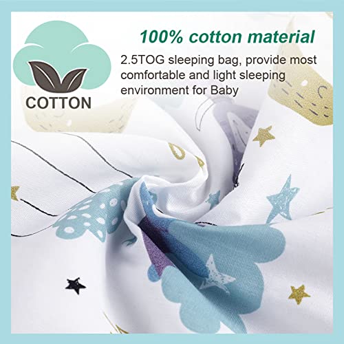 Lictin Baby Sleep Bag, 100% Cotton 1.0 Tog Baby Sleeping Bag, Sleeveless Swaddle Blanket with Adjustable Length, Baby Blanket For Newborn Boy Girl, Newborn Baby Gift, New Born Essentials 18-36M - Image 7