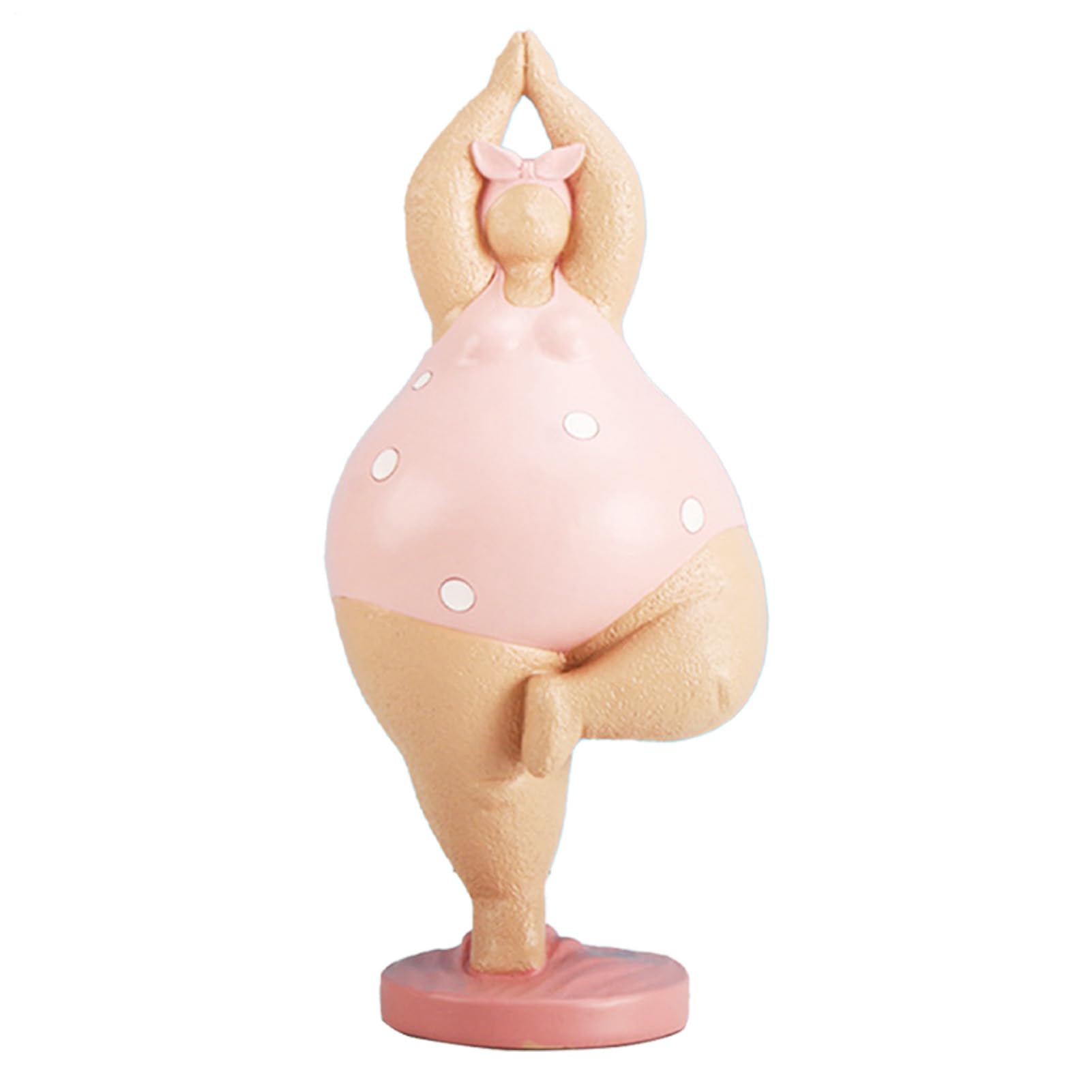 Statua di yoga, statuetta in resina con donna grassa, decorazione | artistica da tavolo per yoga, ornamento da scrivania, scaffale, soggiorno, camera da, ufficio, angolo meditazione